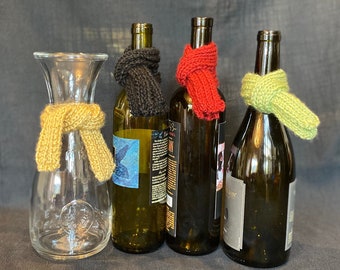 Hand Knitted Wine Scarves