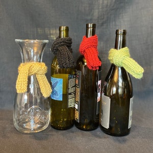 Hand Knitted Wine Scarves