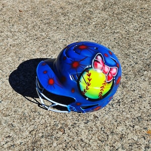 Custom Airbrushed Softball Helmet *FREE SHIPPING!