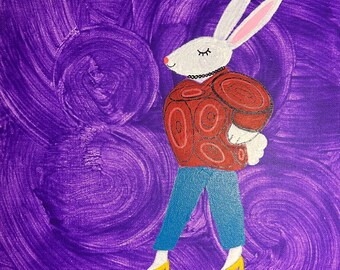 Buni Van Boolean - Dipinto acrilico su tela 12"x12"