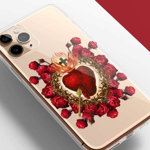 Funda De Teléfono Transparente 3D Con Corazón De Amor Para iPhone