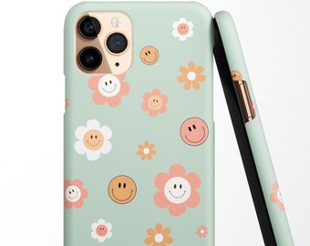 Groovy Retro Flowers Phone Case for iPhone 17e 17 16e 15 14 13 12 11 MagSafe Samsung Galaxy S26 S25 S24 S23 S22 Pixel 10 floral daisy gift