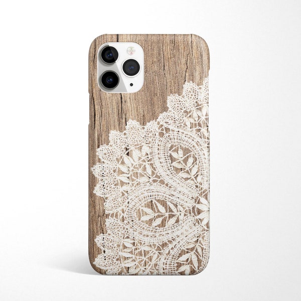 Lace Wood Texture Phone Case available for iPhone 15 14 13 12 11 Samsung Galaxy S24 S23 S22 S21, S20, Note 20 Ultra, Note 10 Plus