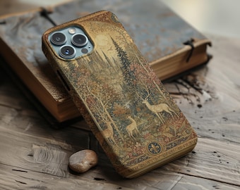 Medieval Deer Painting Phone Case iPhone Duo 18 17e 17 16e 16 15 14 13 MagSafe Samsung Galaxy S26 S25 S24 S23  Pixel 11 Art Cover painting