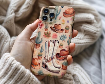 Cowgirl Boots Phone Case iPhone 17e 17 16e 16 15 14 13 12 11 MagSafe Samsung Galaxy S26 S25 S24 S23 S22 S21 Pixel 10 9 western country gift
