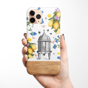 Bee Phone Case for iPhone 16e 16 15 14 13 12 11 XR Samsung Galaxy S25 S24 S23 S22 Ultra Note 10 Nature Animal Bee Hive gift for her