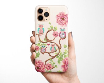 Owl Phone Case iPhone 17e 17 16e 16 15 14 13 12 11 Samsung Galaxy S26 S25 S24 S23 S22, S21  Nature Bird Forest animal, gift for her