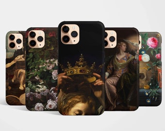 Grunge Renaissance Phone Case iPhone 16e 16 15 14 13 12 11 Samsung Galaxy S25 S24 S23, S22 Pixel 9 case MagSafe Art Cover goth painting gift