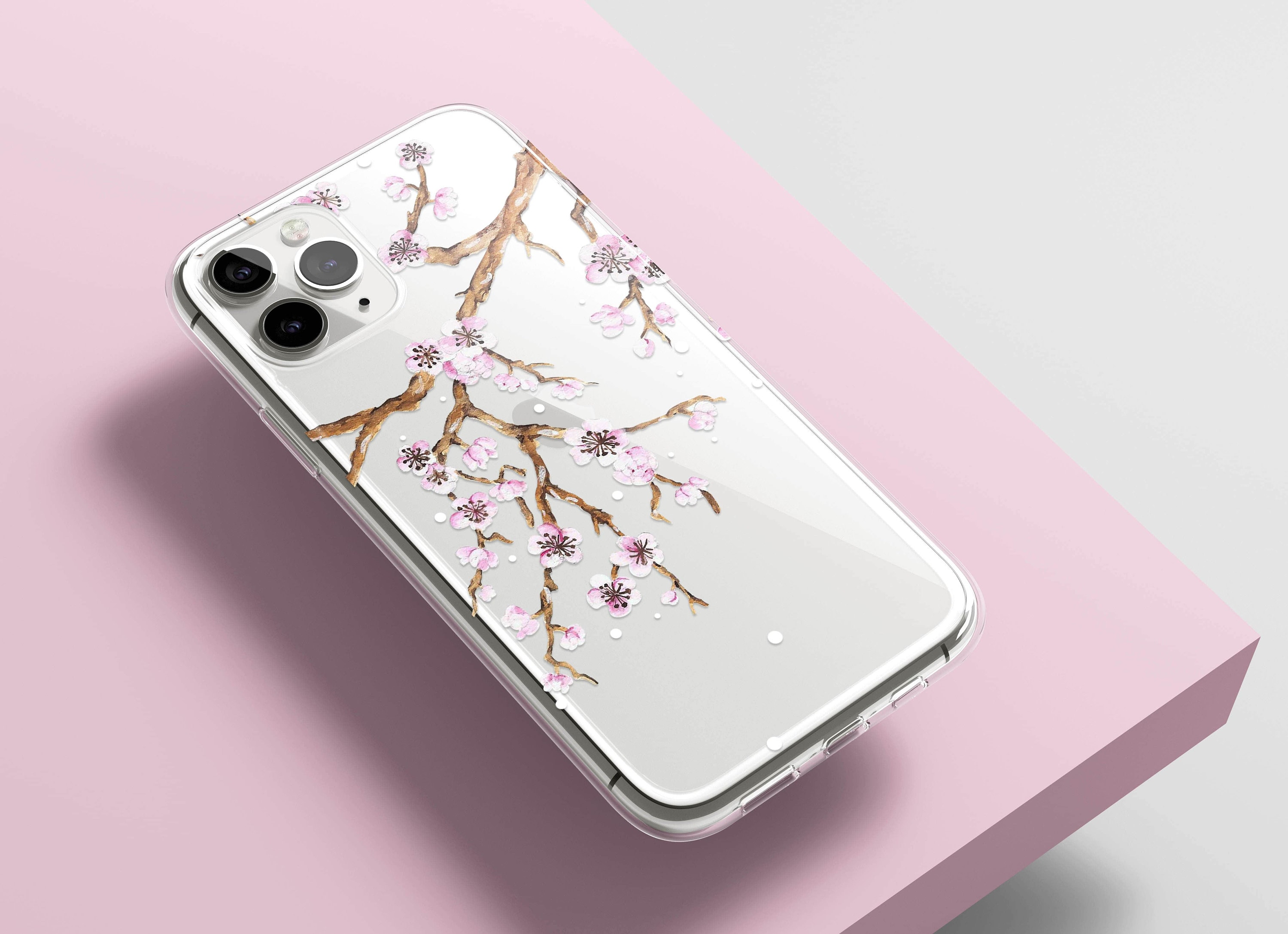 Cherry Blossom Clear Case for iPhone 17e 17 16e 16 15 14 13 12 11