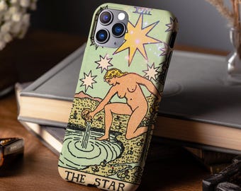 Funda de teléfono Star Tarot para iPhone 17e 17 16e 16 15 14 13 12 11 Samsung Galaxy S26 S25 S24 S23 S22 Ultra S21, S20 Idea de regalo espiritual