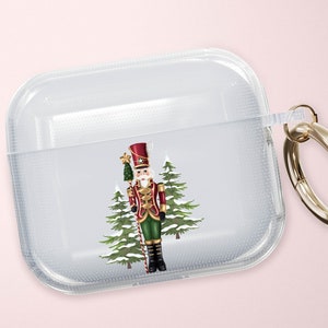 Nutcracker Christmas Clear Airpods Case, Airpods Pro, 3rd Gen, Original, 2nd Gen, Airpods 2, Airpods 3, Airpods Pro, Airpods Case, christmas