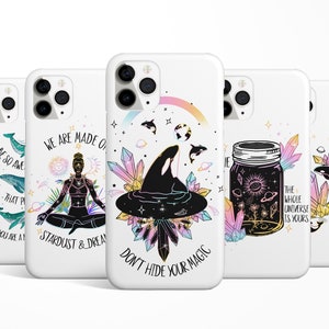 Spiritual Inspirational Phone Case for iPhone 15 14 13 12 11 Samsung Galaxy S24 S23 S22 S21 motivation, manifestation, orca meditation, yoga