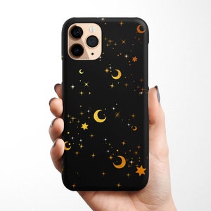 Celestial Moon Stars Phone Case iPhone 16e 16 15, 14 13 12 11 Samsung Galaxy S25 S24 S23 S21 S20 astronomy, astrology MagSafe case Pixel 9 8