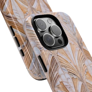 Art Deco Blush Marble Phone Case for iPhone 16 15 14 13 12 11 Samsung Galaxy S24 S23 S22 Google Pixel 9 8 7 MagSafe Case Elegant Gift Idea