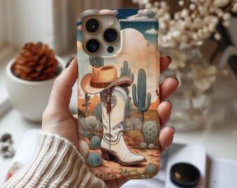 Cowgirl Boots Phone Case iPhone 17e 17 16e 16 15 14 13 12 11 MagSafe Samsung Galaxy S26 S25 S24 S23 S22 S21 Pixel 10 9 western country gift