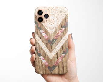 Boho Roses Wood Texture Floral Phone Case available for iPhone 15 14 13, 12 Mini, 11 Pro Samsung Galaxy S24 S23 S22 Ultra, S21, S20, Flowers