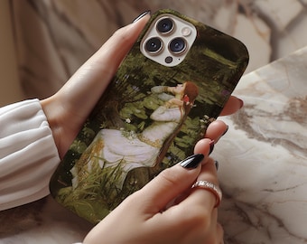 Ophelia Painting Phone Case for iPhone 17e 17 16e 16 15 14 13 12 11 MagSafe Samsung Galaxy S26 S25 S24 S23 S22 S21 Pixel 10 art gift idea