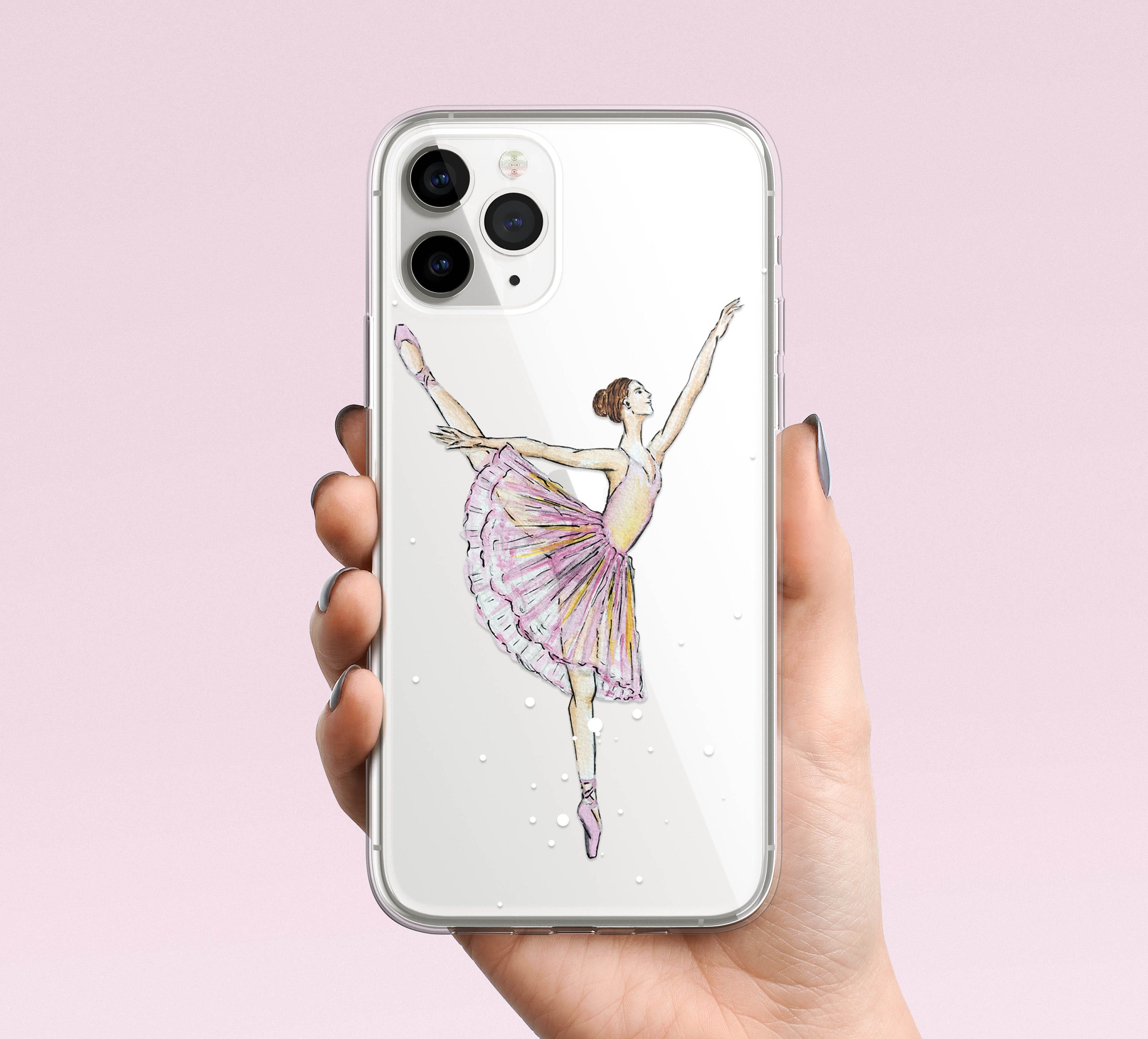 Ballet Clear Phone Case for iPhone 16 15, 14 13 12 11 Ballet Clear Phone Case for iPhone 16 15, 14 13 12 11