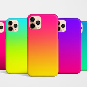 Coque de téléphone aux couleurs vives pour iPhone 16e 16 15 14 13 12 11 SE Samsung Galaxy S25 S24 S23 S22 Google Pixel 9 8 7 MagSafe rose bleu jaune cadeau