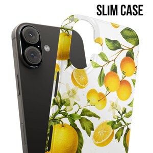 Lemon Phone Case for iPhone 17e 17 16e 16 15 14 13 12 11, Samsung Galaxy S26 S25 S24 S23 S22, S21, S20, Note Summer, Lemonade fruit flower image 3