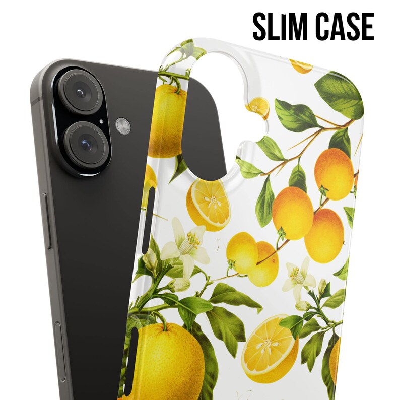 Lemon Phone Case for iPhone 17e 17 16e 16 15 14 13 12 11, Samsung Galaxy S26 S25 S24 S23 S22, S21, S20, Note Summer, Lemonade fruit flower image 3