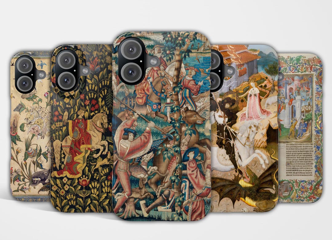 Medieval Painting Phone Case iPhone 17e 17 16e 16 15 14 13 12 Magsafe ...