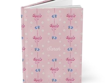 Custom Name Coquette Aesthetic Journal Pink Notebook Gift for Her Coquette Decor Ribbon Notebook Ribbon Notebook Journal Sketch Book Gift
