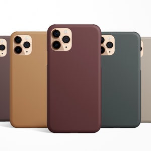 Autumn Brown Color Phone Case for iPhone 16e 16 15 14 13 12 11 Samsung Galaxy S25 S24 S23 S22 S21 Google PIxel 9 8 7 6 MagSafe Orange