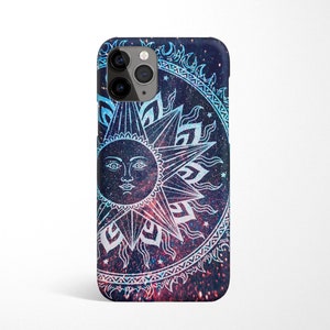 Celestial Sun Phone Case iPhone 16e 16 15 14 13 Pro 12 11 Samsung Galaxy S25 S24 S23 S22 Ultra, S21 S20, Note 20 Ultra Spiritual gift idea