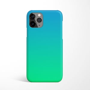 Ombre Phone Case available for iPhone 16e 16 15 14 13 12 11 XR XS Samsung Galaxy S25 S24 S23 S22 S21 Blue phone case green, gift for her