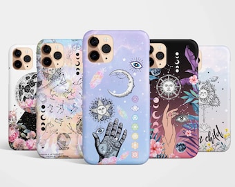 Celestial Moon Phone Case for iPhone 17e 17 16e 16 15 14 13 12 MagSafe Samsung Galaxy S26 S25  S24 S23 S22 Pixel 10 sun constellation gift