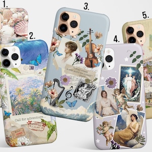 Aesthetic Collage Phone Case for iPhone 16e 16 15 14 13 12 11 Samsung Galaxy S25 S24 S23 S22 S21 S20 MagSafe case scraps spring gift