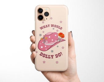Cytat "Co zrobiłaby Dolly?" Etui na telefon iPhone 17e 17 16e 16 15, 14 13 12 11 Samsung Galaxy S26 S25 S24 S23 S22 S21 Pomysł na prezent z kwiatami