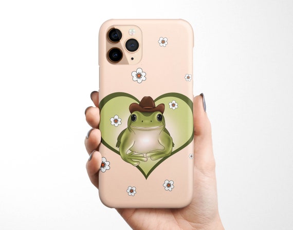 Cowboy Frog Trendy Phone Case iPhone 17e 17 16e 16 15 14 13 12 Samsung Galaxy S26 S25 S24 S23 S22 S21 heart, cowboy hat cowgirl western gift
