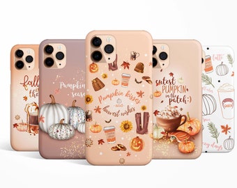 Autumn Pumpkin Quote Phone Case iPhone 17e 17 16e 16 15 14 13 12 Samsung Galaxy S26 S25 S24 S23 S22 Google Pixel 10 pumpkin spice fall gift