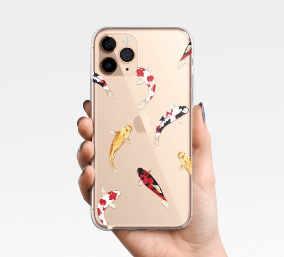 Koi Fish Clear Phone Case for iPhone 15, 14 Pro Max 13 12 Samsung Galaxy  S24 S23 S22 S21 Animal, Minimalist, Japanese Clear Case TPU Hybrid -   Australia