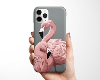 Flamingo Phone Case for iPhone 17e 17 16e 16 15 14 13 12 11, 12 Samsung Galaxy S26 S25 S24 S23, S22 S21 S20,  tropical summer gift