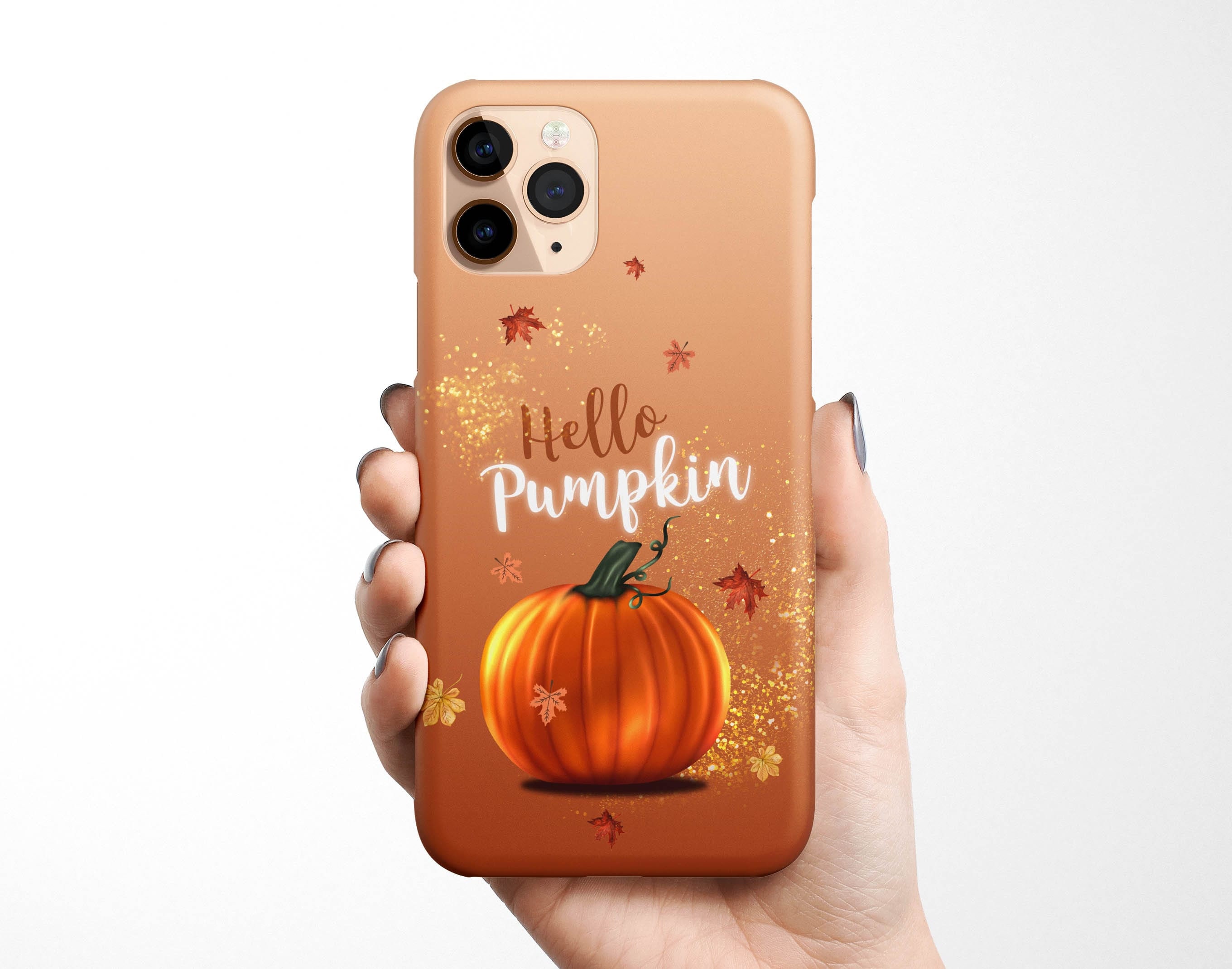 Space Pumpkin Herbst Hülle Für IPhone 13 Pro | Design Mit Kürbis, Büchern & Galaxie-Hintergrund
