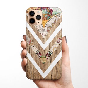 Coque pour iPhone 16 15 14 13 12 11 Samsung Galaxy S25 S24 S23 S22 S21 S20 Voyage, esprit d'aventure, carte du monde, aventure