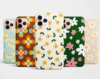 Retro Flowers Phone Case for iPhone 17e 17 16e 16 15 14 13 12 12 11 MagSafe Samsung Galaxy S26 S25 S24 S23 S22 Google Pixel 10 floral gift