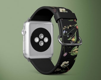 Field Flowers Floral Apple Watch Band For Women For All Series iWatch Replacement Straps With Hippie Summer Holiday 38 40 42 44mm