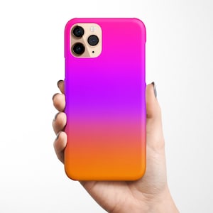 Pink Yellow Purple Ombre Phone Case for iPhone 16e 16 15 14 13 12 11 Samsung Galaxy S25 S24 S23 S22 Ultra S21 Note 20  gift for her