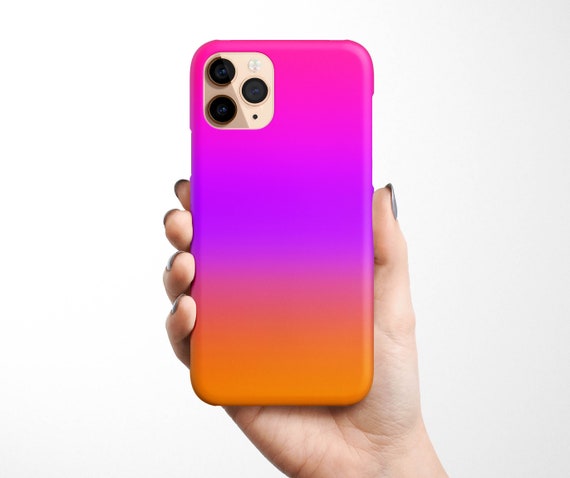 Pink Yellow Purple Ombre Phone Case for iPhone 17 16e 16 15 14 13 12 11 Samsung Galaxy S25 S24 S23 S22 Ultra S21 Note 20  gift for her