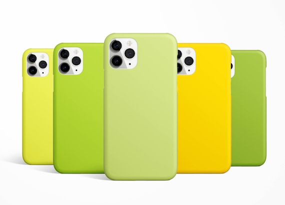 ライムグリーンカラーの携帯電話ケース iPhone 17e 17 16e 16 15 14 13