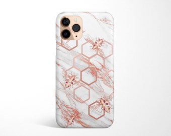 Bee Marble Phone Case verfügbar für iPhone 15 14 13 12 11 XR Samsung Galaxy S23 S22 Ultra, S21, S20, Note 20 Ultra Note 10 Plus Honigwaben