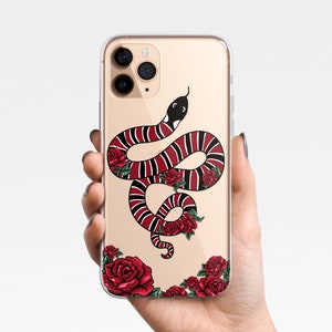 Case for iPhone 8 : Gucci snake roses
