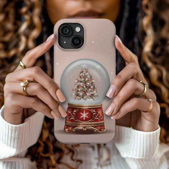 Christmas Snow Globe Phone Case for iPhone 17 16e 16 15 14 13 12 11 Samsung  Galaxy S25 S24 S23 S22, S21, S20 Xmas Phone Case, Snowflake Gift - Etsy