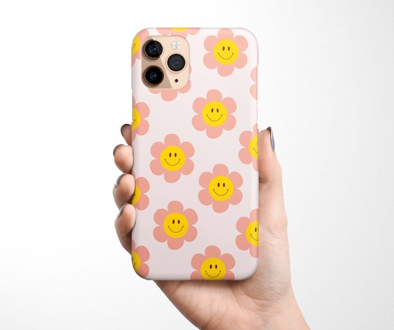 Coque De Téléphone Rigolote Pour IPhone - Modèle Universel Avec Fleur Smiley - Antichoc Et Anti-traces - De L'iPhone 8 Au 16 Pro Max
