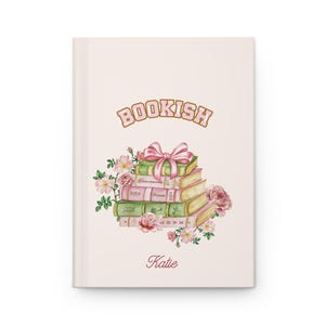 Custom Name Coquette Bookis Aesthetic Journal Pink Notebook Gift for Her Coquette Decor Notebook Pink Notebook Journal Sketch Book Book Gift