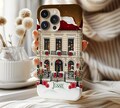 Custom Name Christmas Town Phone Case for iPhone 16 15 14 13 12 11 Samsung Galaxy S24 S23 S22 Pixel 9 xmas MagSafe case, house personalised